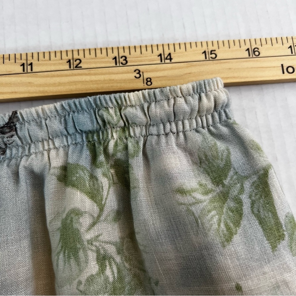 Vintage David Dart 100% Linen Floral Tropical Resortwear Pant Set Large - Picture 14 of 16